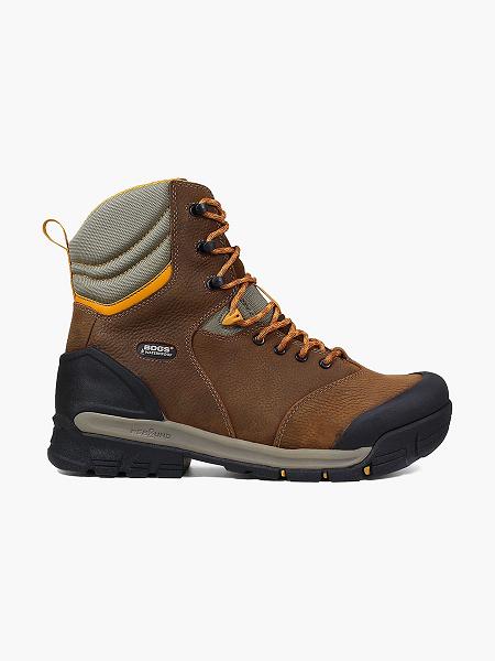 BOGS Boots Deutschland - Bedrock 8" Pannensicher Arbeitsschuhe Herren Braun Multi DE50792